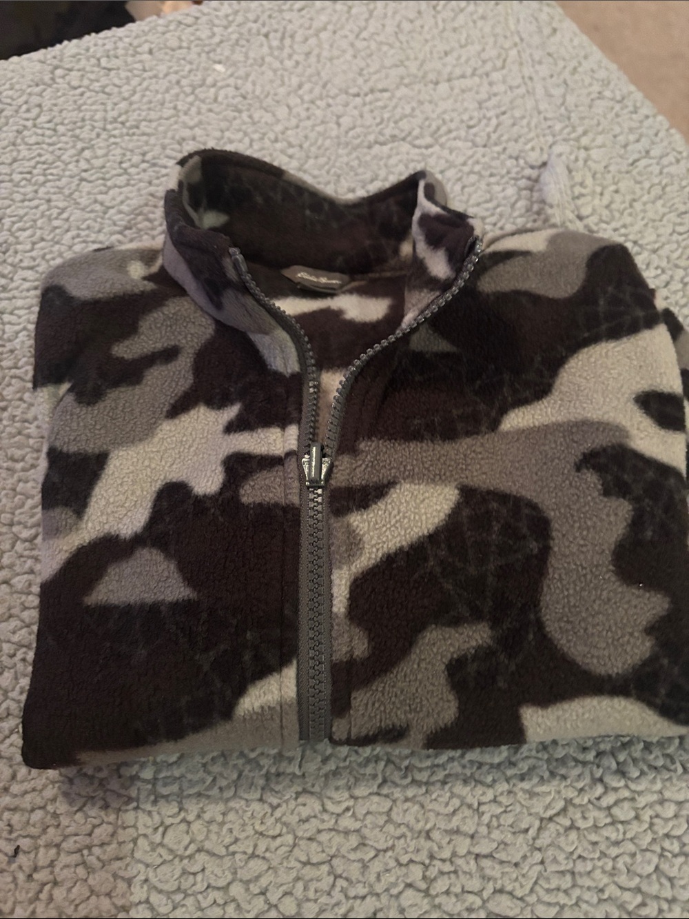 Eddie Bauer Kids Camo Fleece Jacket - Gray & Black